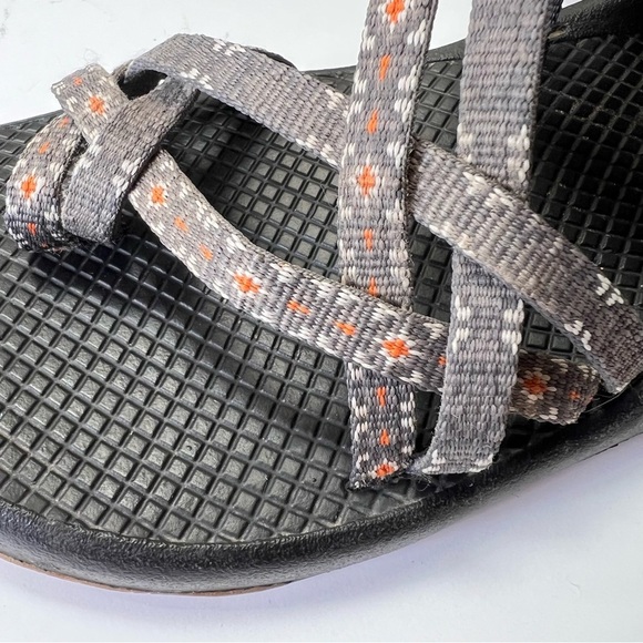 CHACO ZX/2 GRAY ORANGE TOE SPORTS SANDALS SIZE 9 EUC - Picture 10 of 11